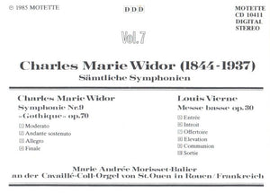 10411 Charles Marie Widor - Sämtliche Symphonien Vol. 7