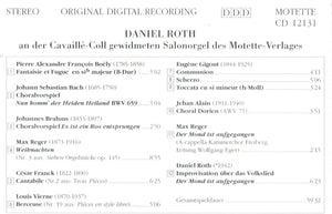 12131 Daniel Roth an der Cavaillé-Coll gewidmeten Salonorgel des Motette-Verlages