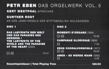 Laden Sie das Bild in den Galerie-Viewer, 12954 Petr Eben - Das Orgelwerk Vol. 5 - Das Labyrinth der Welt und das Paradies des Herzens (2 CDs)