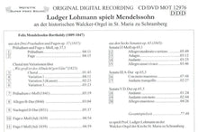 Load image into Gallery viewer, 12976 Ludger Lohmann spielt Mendelssohn (2 CD/DVD)