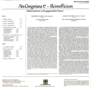 50560 Ars Gregoriana 17 - Reimofficium (LP)