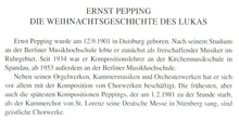Laden Sie das Bild in den Galerie-Viewer, 50641 Ernst Pepping (1901 - 1981) - Die Weihnachtsgeschichte des Lukas
