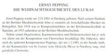 Laden Sie das Bild in den Galerie-Viewer, 50641 Ernst Pepping (1901 - 1981) - Die Weihnachtsgeschichte des Lukas