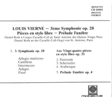 Laden Sie das Bild in den Galerie-Viewer, 10491 Louis Vierne 3ème Symphonie - Daniel Roth
