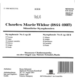 11131 Charles Marie Widor - Sämtliche Symphonien Vol. 4