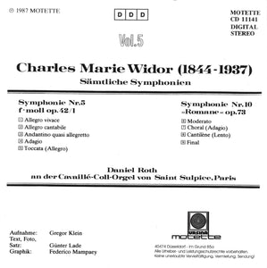 11141 Charles-Marie Widor - Sämtliche Symphonien Vol. 5