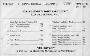 11281 Felix Mendelssohn-Bartholdy - Das Orgelwerk Vol. 2