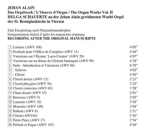 11311 Jehan Alain - Das Orgelwerk Vol. 2