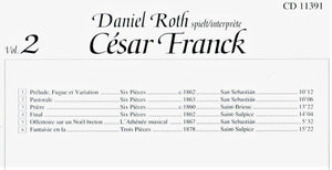 11391 Daniel Roth spielt César Franck Vol. 2