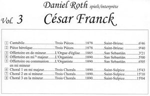 11401 Daniel Roth spielt César Franck  Vol. 3