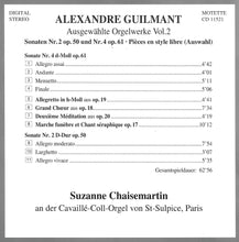 Load image into Gallery viewer, 11521 Alexandre Guilmant - Ausgewählte Orgelwerke Vol. 2
