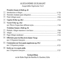 Laden Sie das Bild in den Galerie-Viewer, 11551 Alexandre Guilmant - Ausgewählte Orgelwerke Vol. 5
