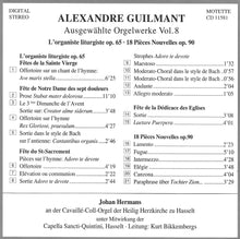 Laden Sie das Bild in den Galerie-Viewer, 11581 Alexandre Guilmant - Ausgewählte Orgelwerke Vol. 8
