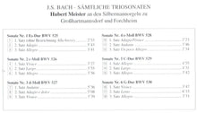 Load image into Gallery viewer, 11941 J. S. Bach - Sämtliche Triosonaten
