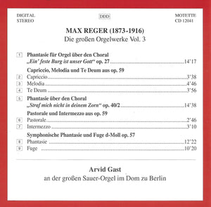 12041 Max Reger Orgelwerke Vol. 3