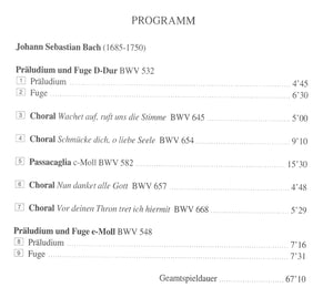 12511 J. S. Bach - Orgelwerke im Dom zu Berlin