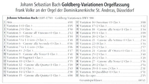 12571 Johann Sebastian Bach: Goldberg-Variationen Orgelfassung