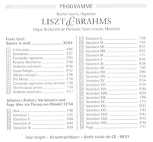 Laden Sie das Bild in den Galerie-Viewer, 12621 Rachel Laurin plays Liszt &amp; Brahms
