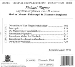12671 Richard Wagner - Orgeltranskriptionen von E. H. Lemare