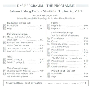 12721 Johann Ludwig Krebs - Sämtliche Orgelwerke Vol. 2