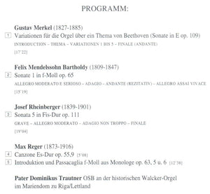 12801 Orgelmusik der deutschen Romantik im Mariendom zu Riga/Lettland