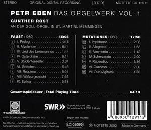 12911 PETR EBEN - Das Orgelwerk VOL. 1