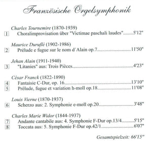 13201 Französische Orgelsymphonik (Digipak)