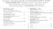 Load image into Gallery viewer, 20211 Bläser- und Orgelmusik aus dem Hohen Dom zu Mainz
