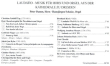 Laden Sie das Bild in den Galerie-Viewer, 20271 Laudatio - Musik für Horn und Orgel aus der Kathedrale zu Dresden
