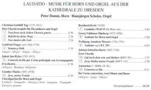 20271 Laudatio - Musik für Horn und Orgel aus der Kathedrale zu Dresden