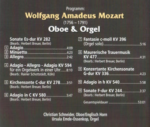 20291 Mozart - Oboe & Orgel