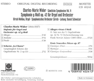 40241 Charles-Marie Widor - Symphonie g-Moll op. 42 für Orgel und Orchester