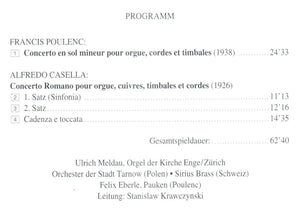 40251 Francis Poulenc & Alfredo Casella: Konzerte für Orgel und Orchester