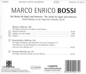 40271 Marco Enrico Bossi - Die Werke für Orgel und Orchester
