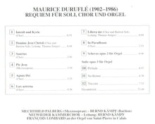 Load image into Gallery viewer, 50241 Maurice Duruflé - Requiem für Soli, Chor und Orgel
