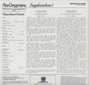 50310 Ars Gregoriana - Supplementum I - Missa Sancti Martini (LP)