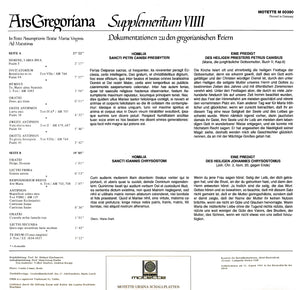 50390 Ars Gregoriana - Supplementum VIIII - In Assumptione Beatae Mariae Virginis (LP)