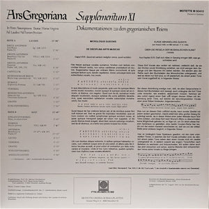 50410 Ars Gregoriana - Supplementum XI - In Festo Assumptionis Beata Mariae Verginis (LP)