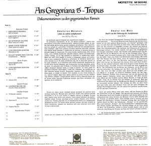 50540 Ars Gregoriana 15 - Tropus (LP)
