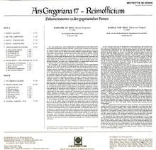 Laden Sie das Bild in den Galerie-Viewer, 50560 Ars Gregoriana 17 - Reimofficium (LP)
