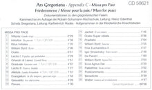 Load image into Gallery viewer, 50621 Ars Gregoriana - Appendix C - Missa pro Pace
