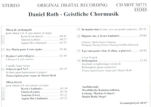 50771 Daniel Roth - Geistliche Chormusik