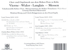 Load image into Gallery viewer, 50814 Vierne/Widor/Langlais Messen / Chor- und Orgelmusik aus dem Hohen Dom zu Köln
