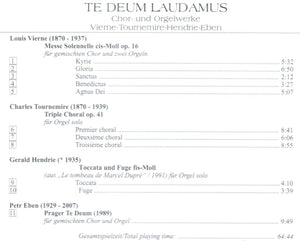 50891 Te Deum Laudamus - Chor- und Orgelwerke