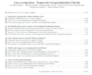 50951 Lux et origo lucis - Tropen des Gregorianischen Chorals