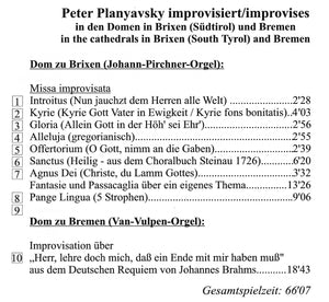 10541 Peter Planyavsky - Improvisationen