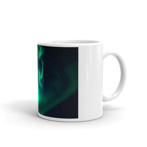 White glossy mug