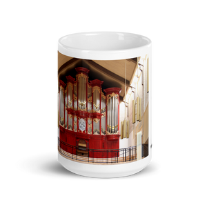 15101 BACH VOL. 1 - ORGEL EPISCOPAL CHURCH OF THE TRANSFIGURATION (White glossy mug)
