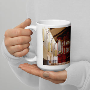 15101 BACH VOL. 1 - ORGEL EPISCOPAL CHURCH OF THE TRANSFIGURATION (White glossy mug)